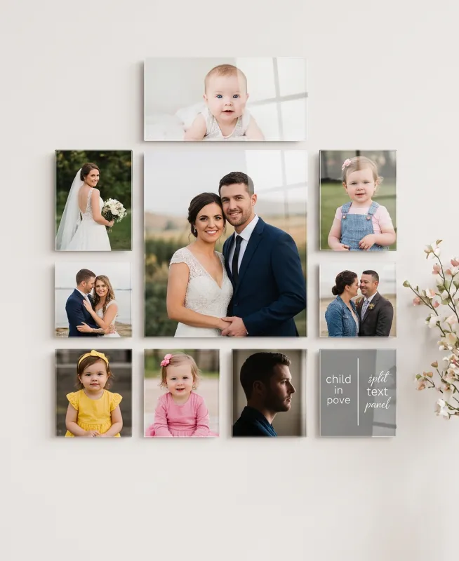 10-Piece Premium Custom Acrylic Photo Gallery Wall Set