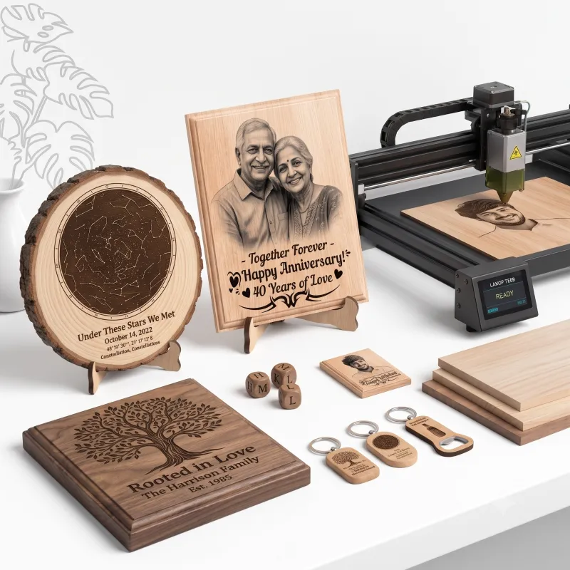 Laser-Engraved Woodcrafts